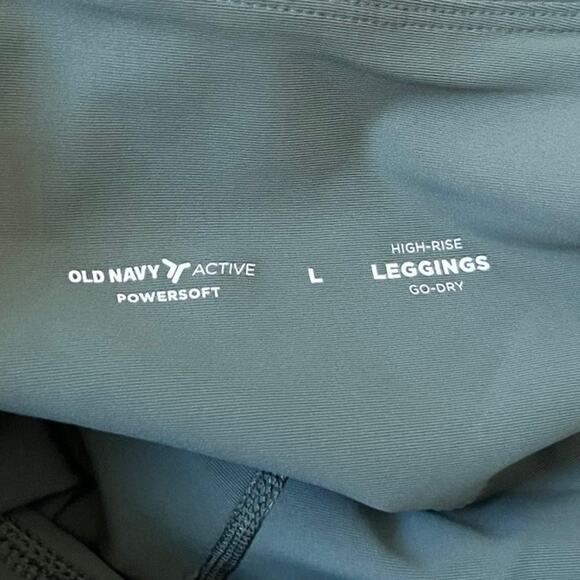 Old Navy New PowerSoft High Rise Go Dry Leggings Size Large Gym Workout - Picture 8 of 10